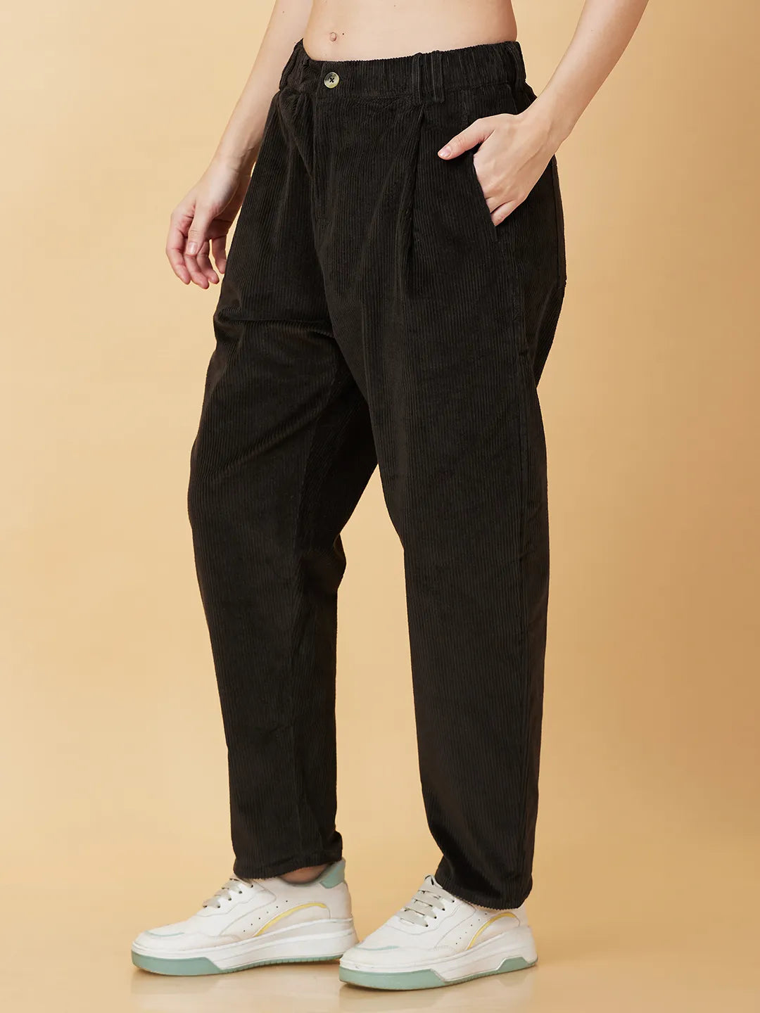 Womens-Bottom Track Dark Olive by Being Human Clothing