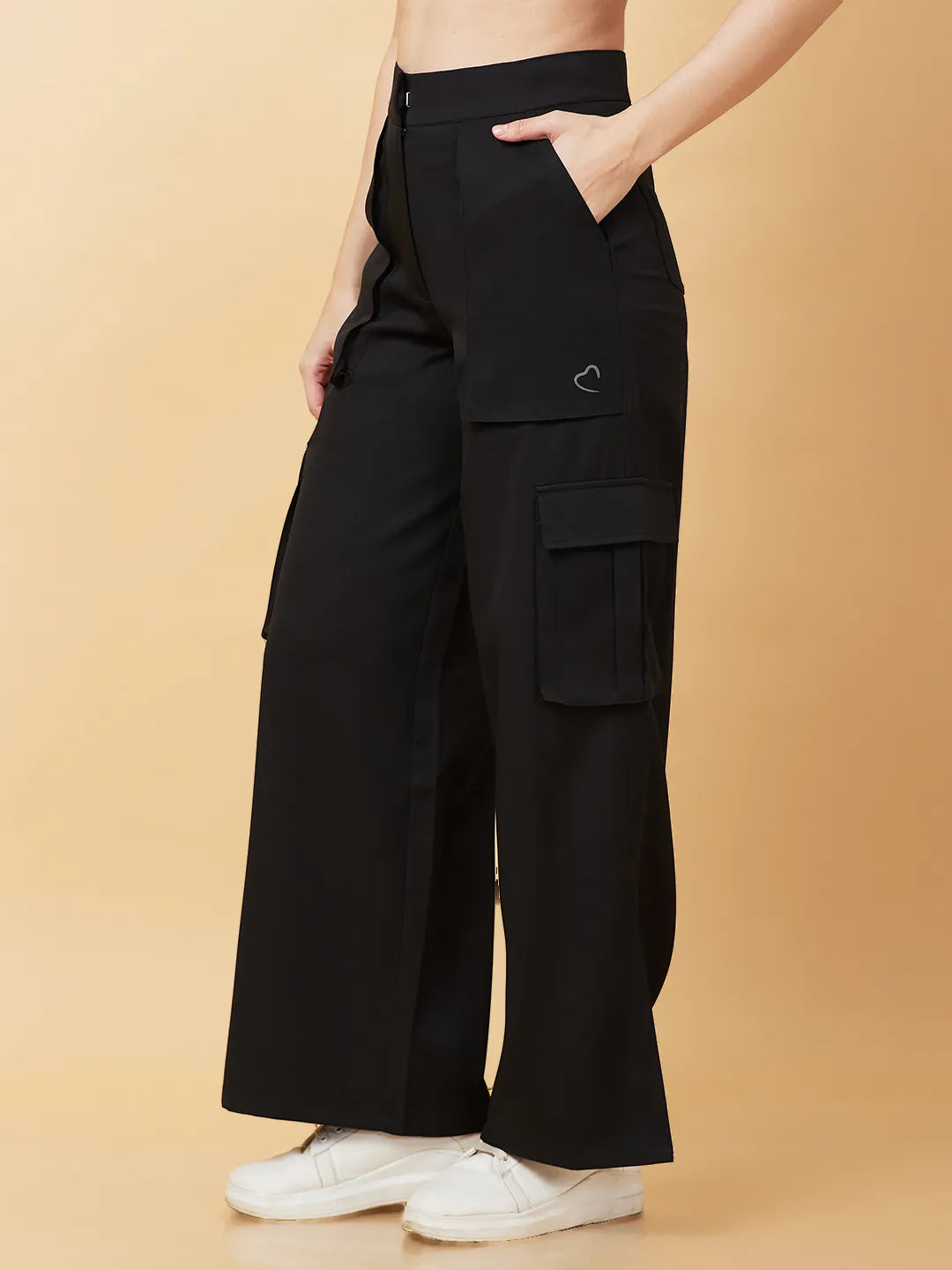 Being Human Clothing Womens-Bottom Track Black