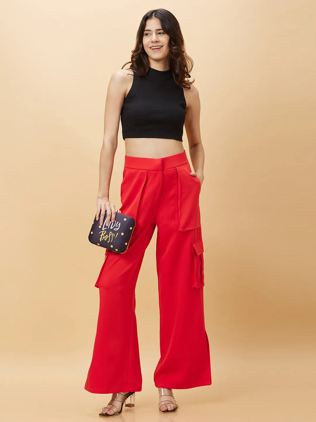 Being Human Clothing Womens-Bottom Track Red