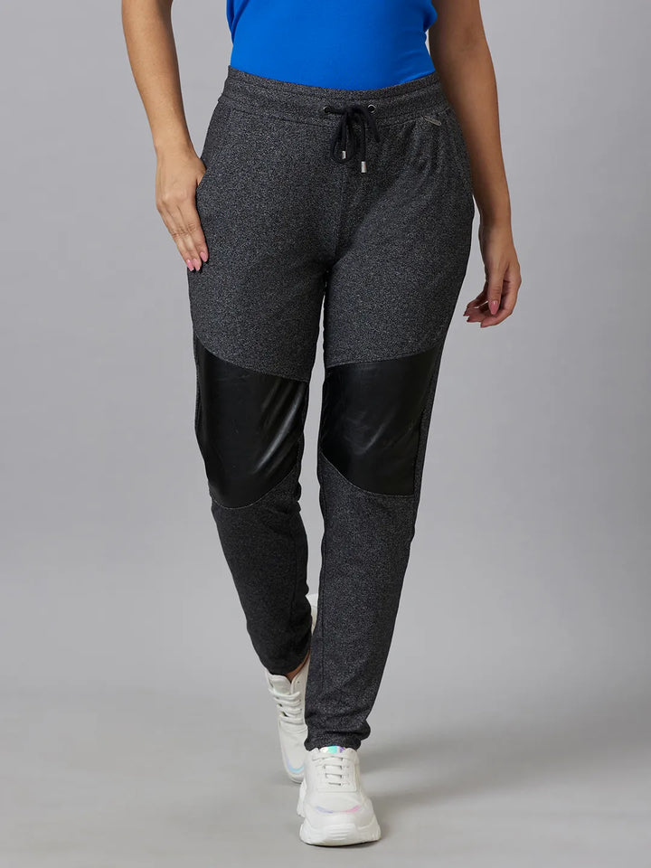 Grey Regular Fit Grindle Lycra Women's Track Pants
