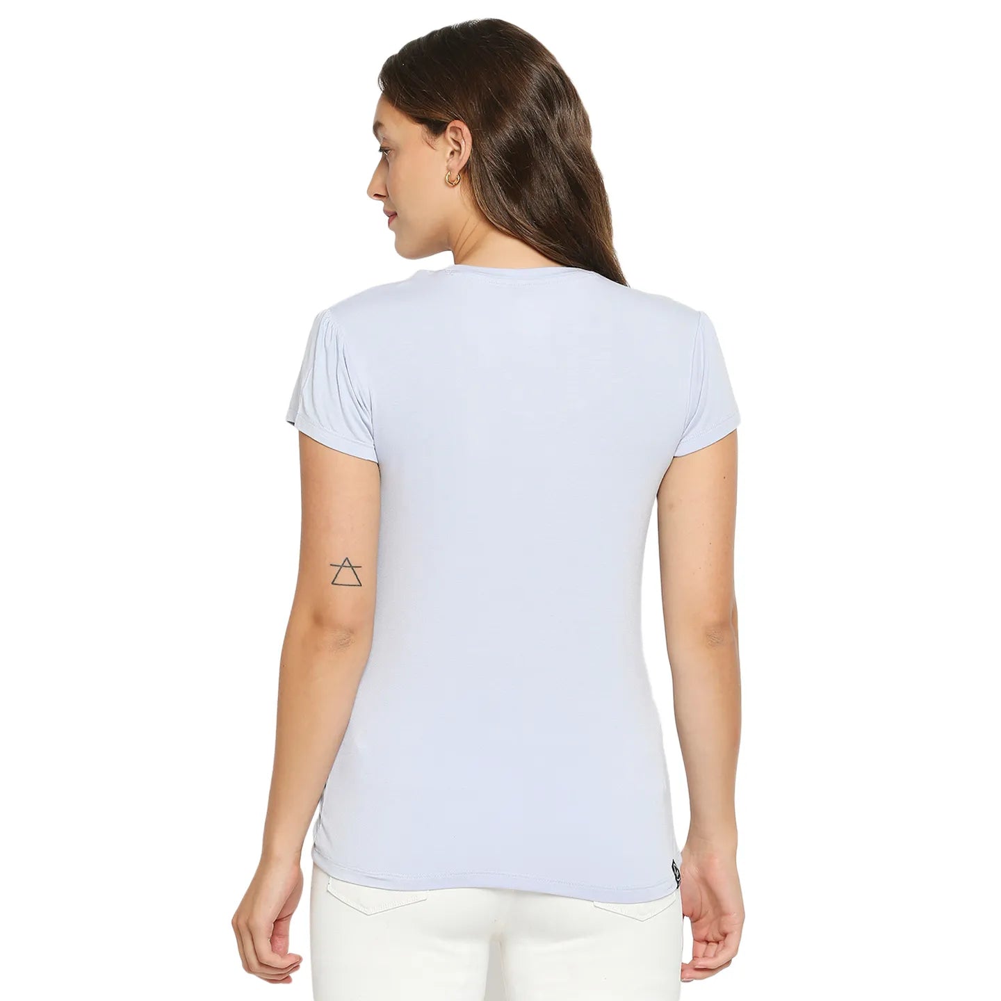 Being Human Clothing Women Easy Fit Crew Neck T-Shirts-Heather