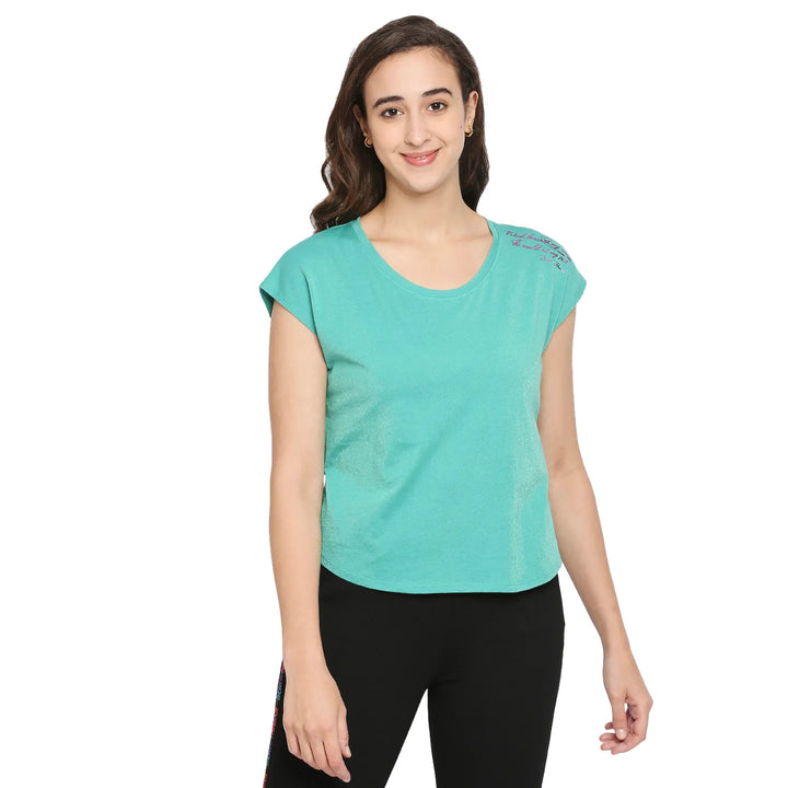 Green Easy Fit Short Sleeve Women's T-Shirt By Being Human Clothing