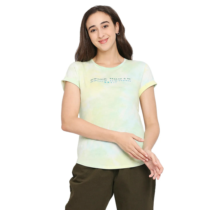Green Easy Fit T-Shirt Women's Cotton T-Shirt By Being Human Clothing