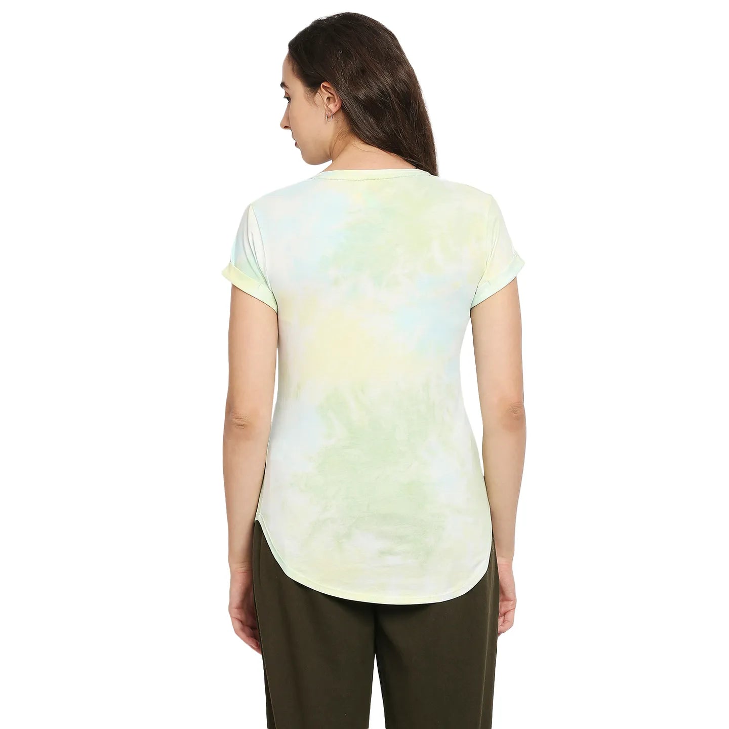 Being Human Clothing Women Easy Fit Crew Neck T-Shirts-Cadmium Green