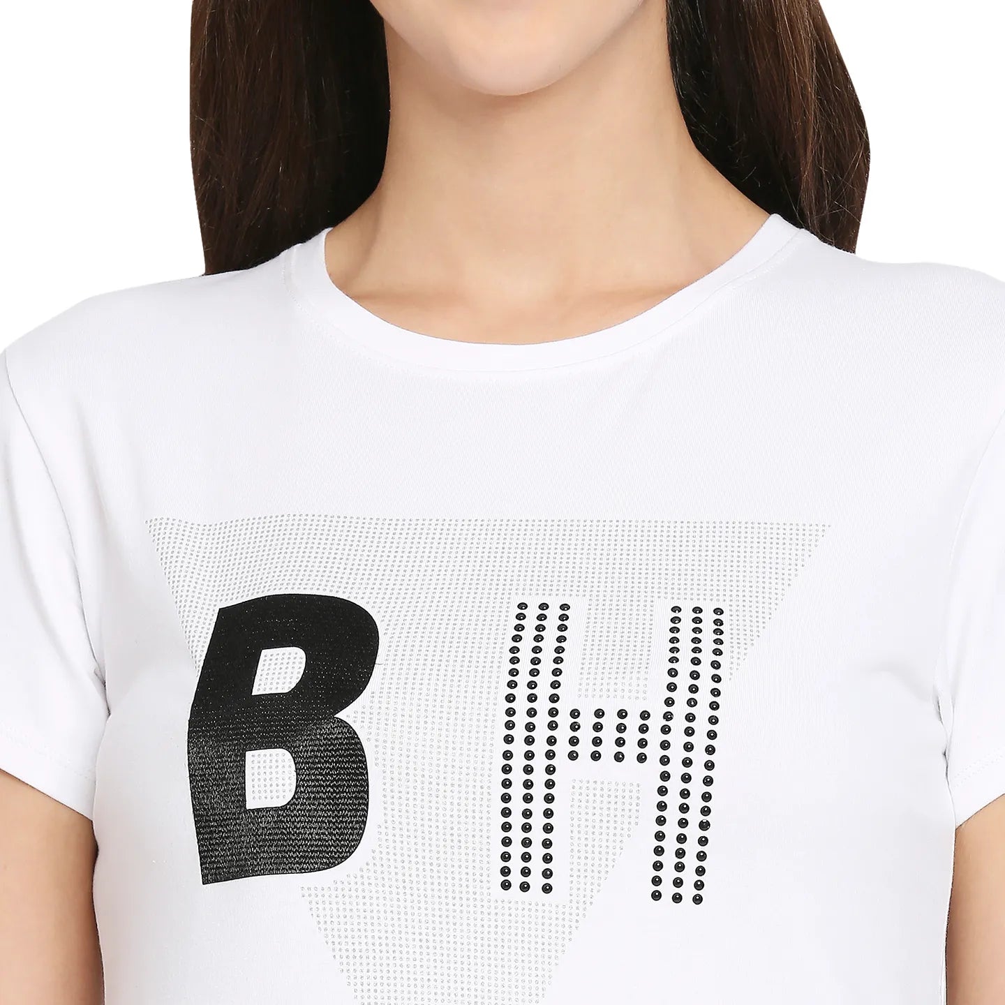 Being Human Clothing Easy Fit  Women Crew Neck T-Shirts-White