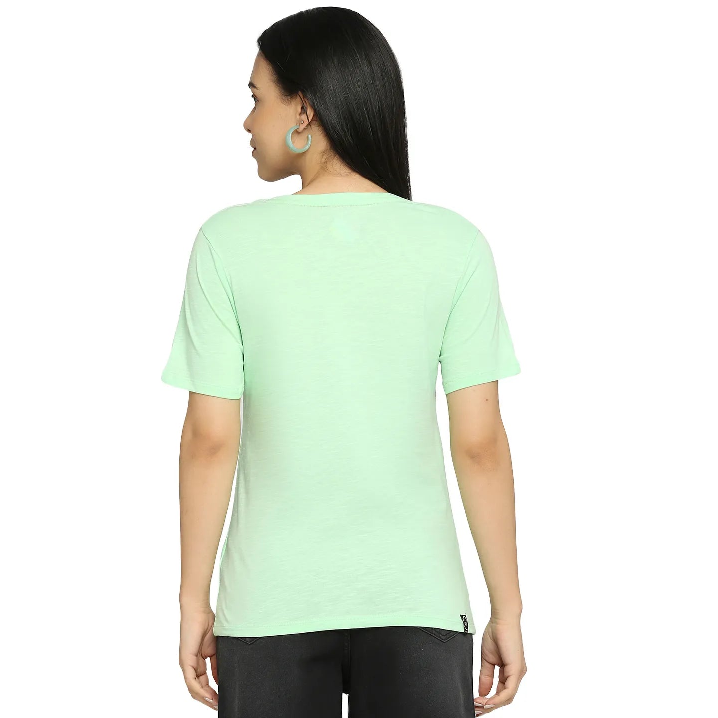 Being Human Clothing Women Crew Neck T-Shirts-Patina Green