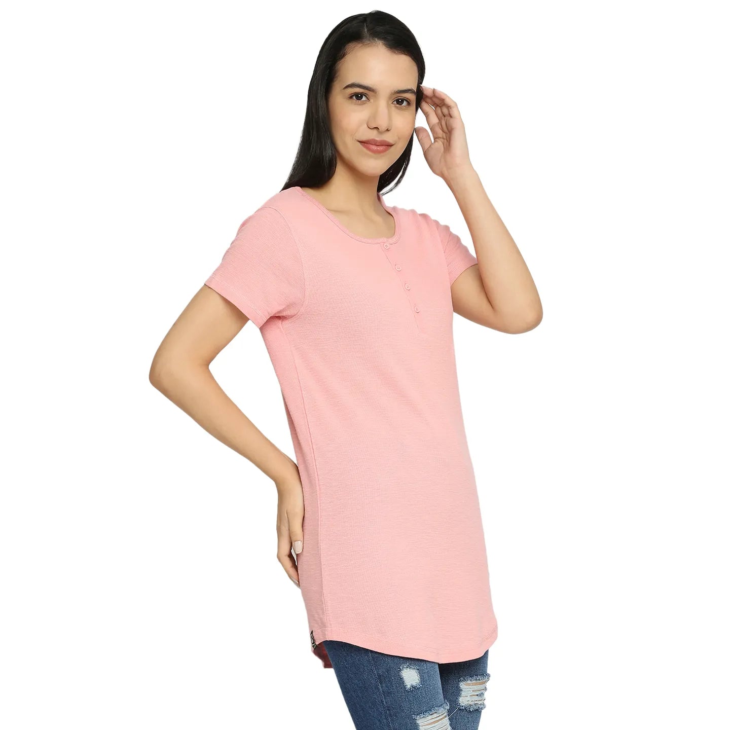 Being Human Clothing Women Easy Fit Crew Neck T-Shirts-Sweet Blossom