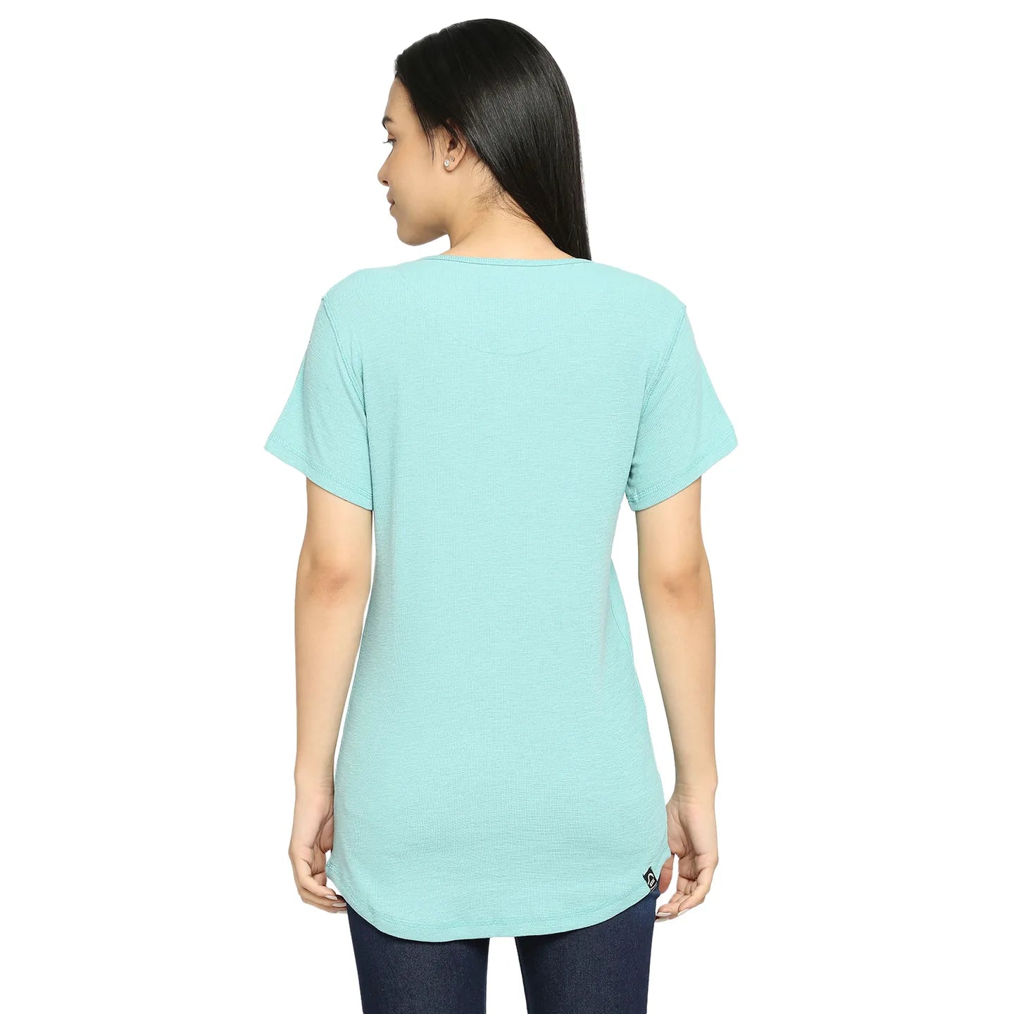 Being Human Clothing Women Easy Fit Crew Neck T-Shirts-Wasabi