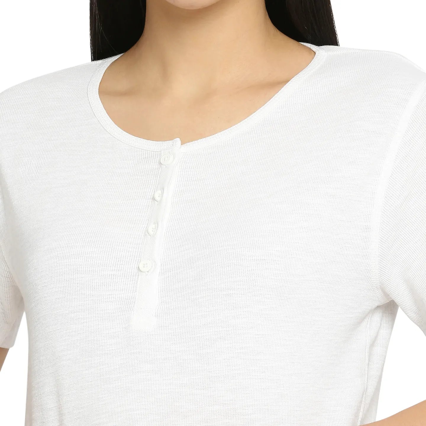 Being Human Clothing Women Easy Fit Crew Neck T-Shirts-White