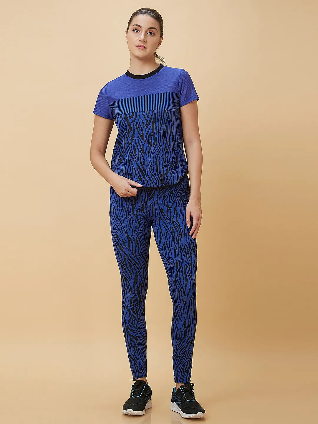 Being Human Clothing Women Easy Fit Crew Neck T-Shirts Cobalt