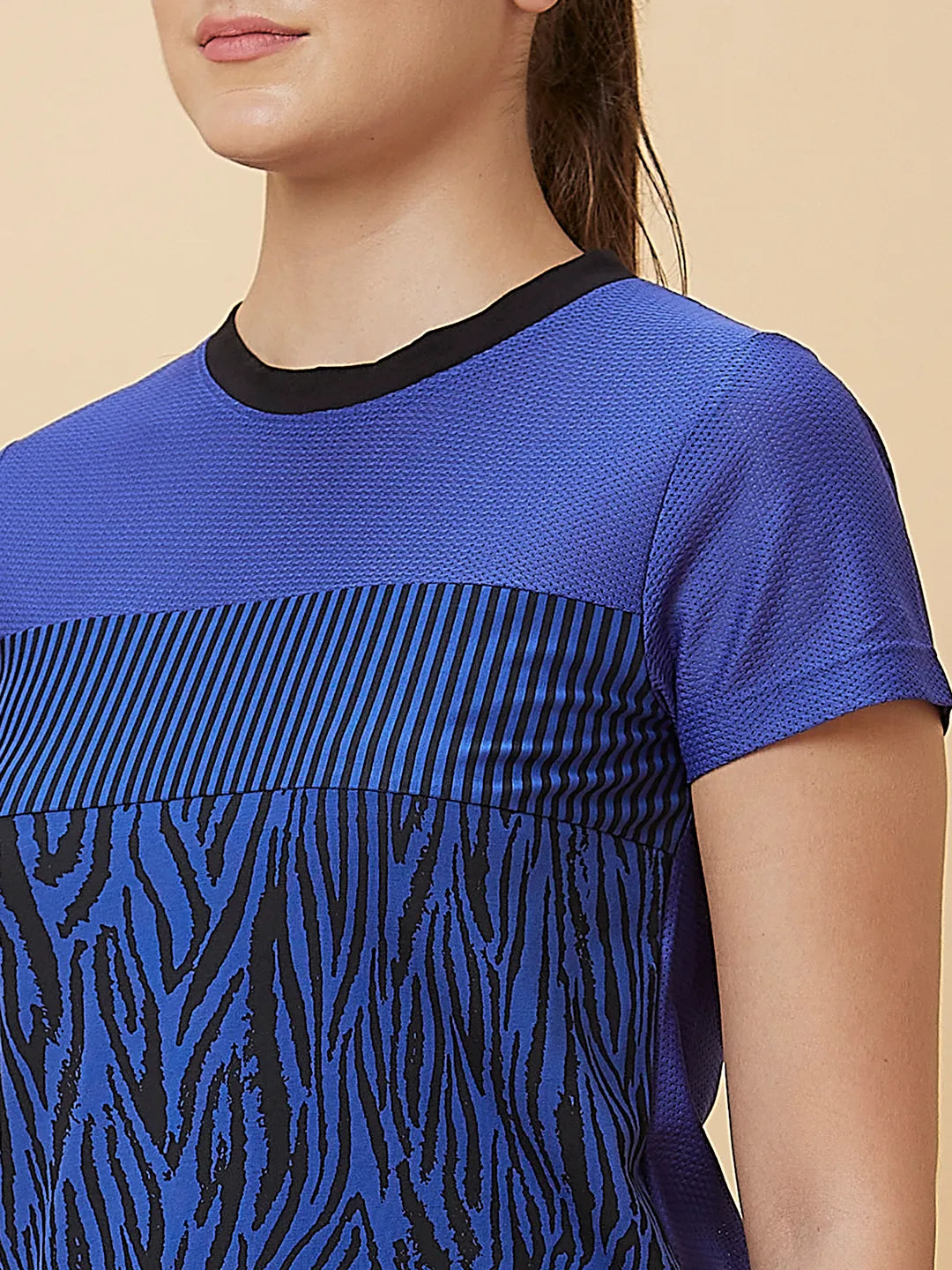 Being Human Clothing Women Easy Fit Crew Neck T-Shirts Cobalt