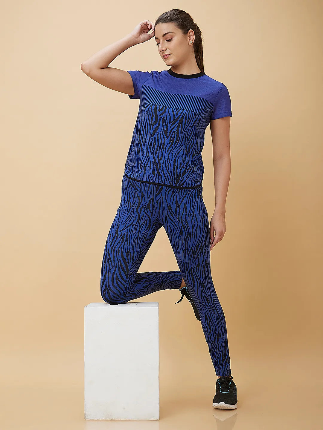 Being Human Clothing Women Easy Fit Crew Neck T-Shirts Cobalt