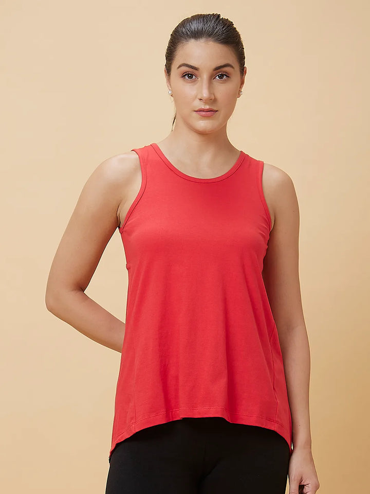 Red Women's Sleeveless Tank Top By Being Human Clothing