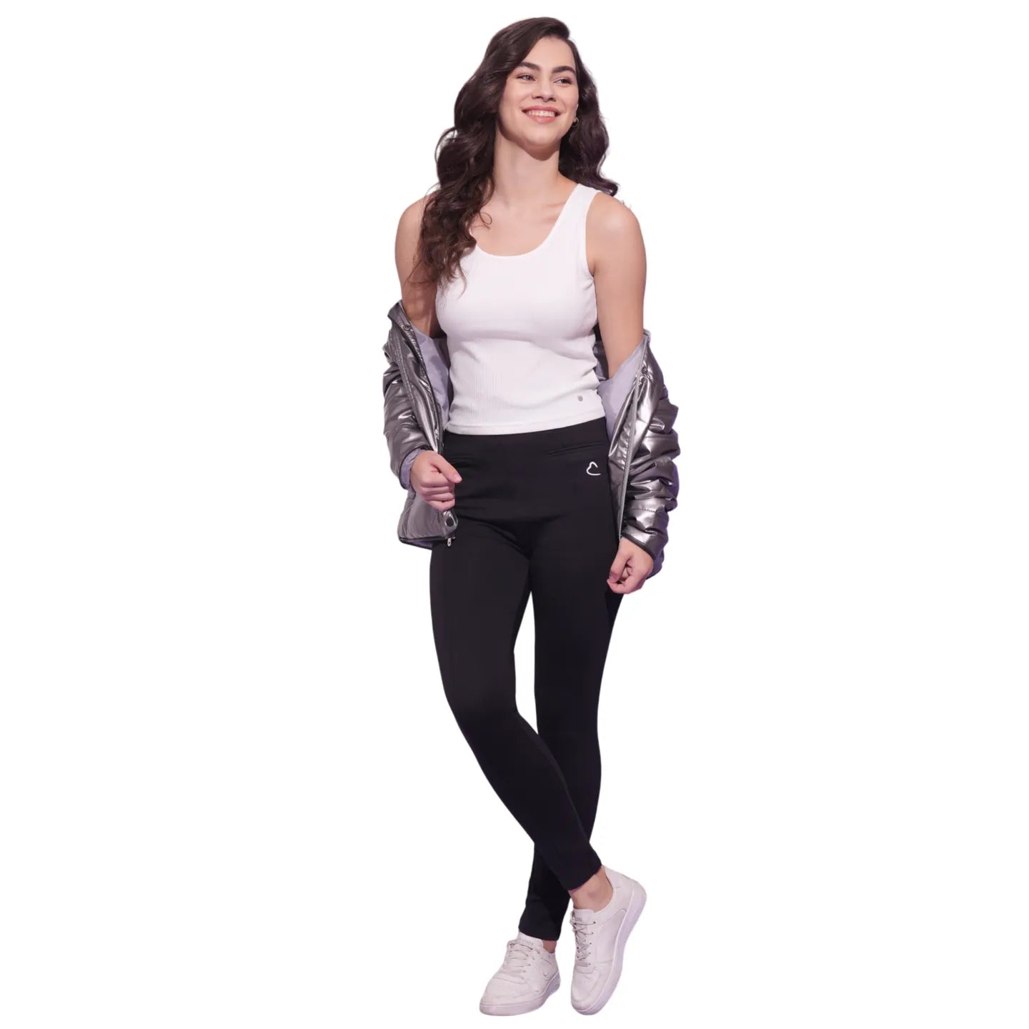 Being Human Clothing Women Crop Tank Top T-Shirts-White