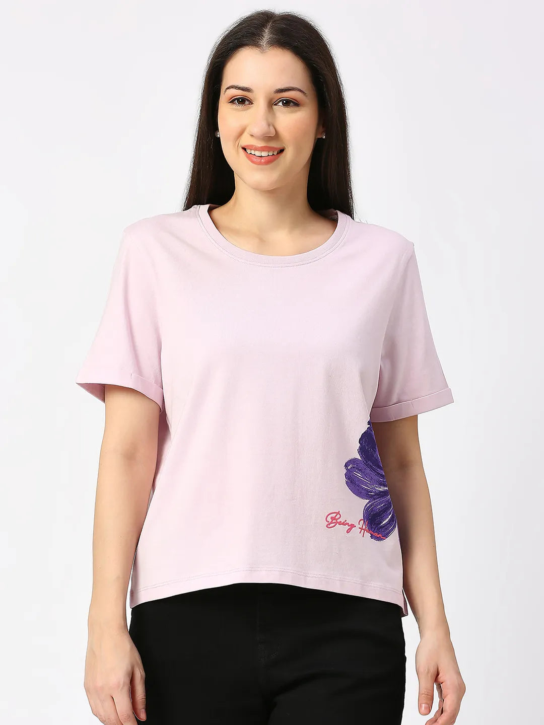 Being Human ClothingWomen CREW NECK PASTEL LILAC by Being Human Clothing