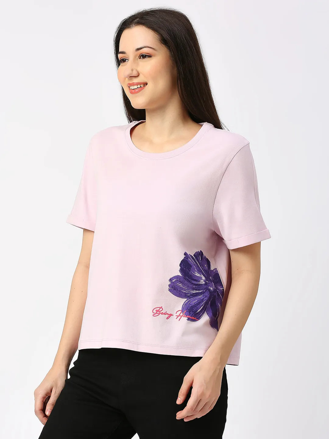 Being Human ClothingWomen CREW NECK PASTEL LILAC by Being Human Clothing