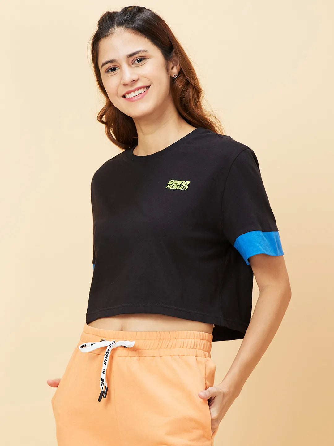 Being Human Clothingwomen Crew Neck Black Beauty