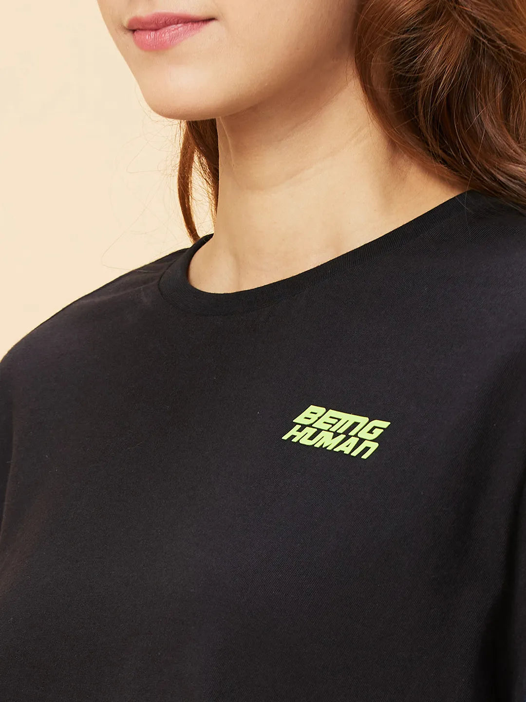 Being Human Clothingwomen Crew Neck Black Beauty