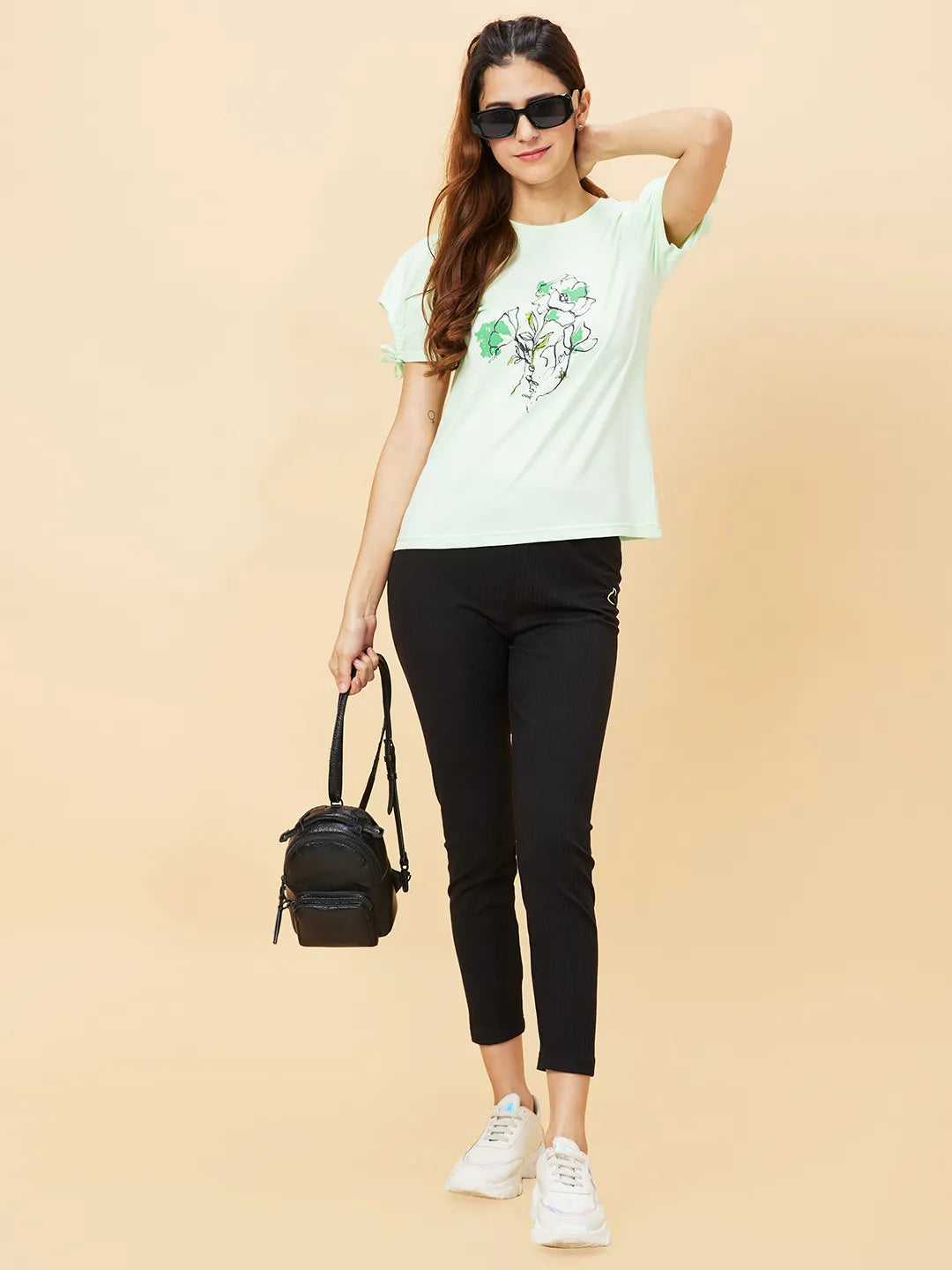Green Womens' Cotton T-Shirt By Being Human Clothing