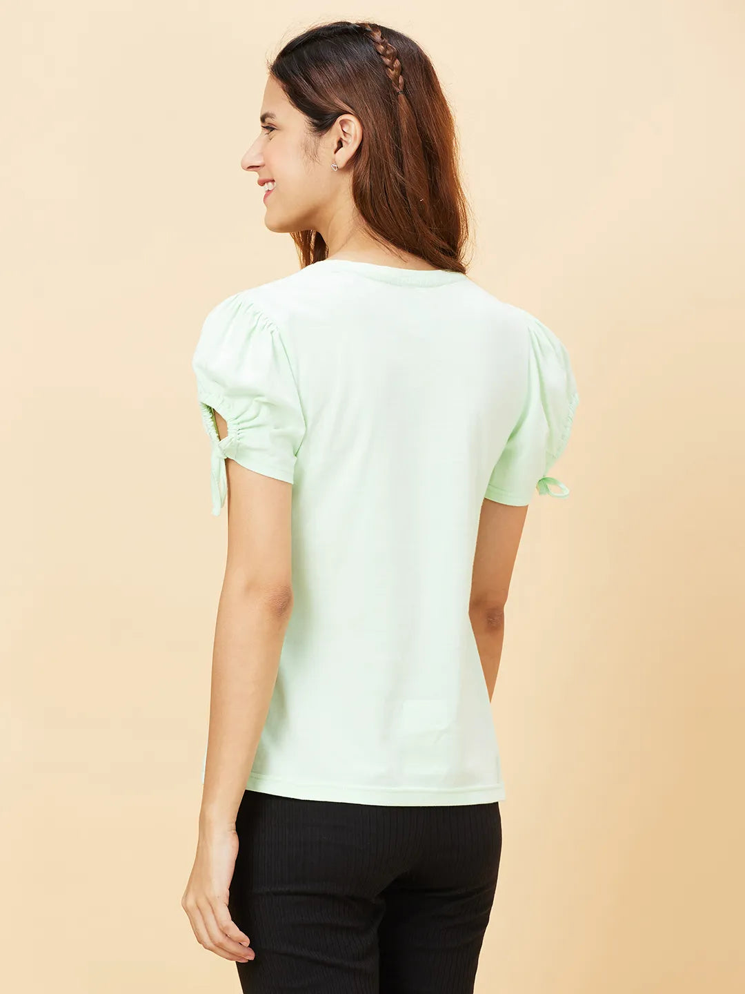 Green Womens' Cotton T-Shirt By Being Human Clothing