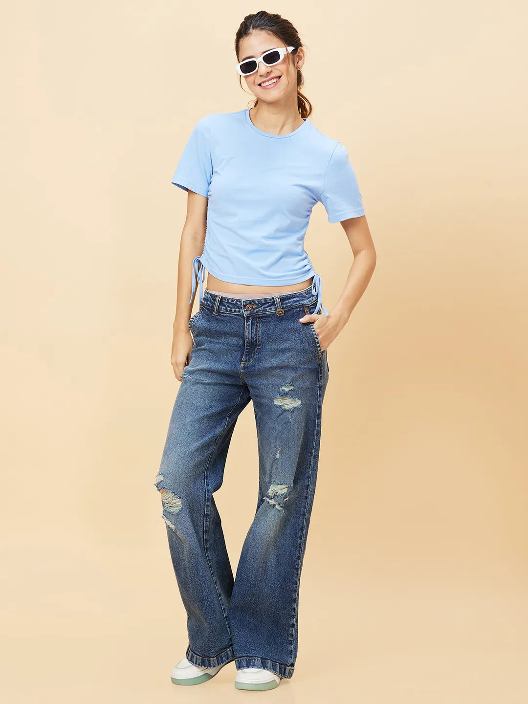 Being Human Clothingwomen Crew Neck Cashmere Blue