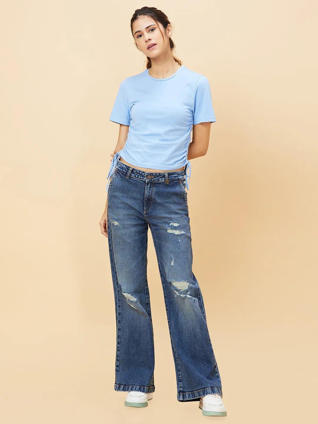 Being Human Clothingwomen Crew Neck Cashmere Blue