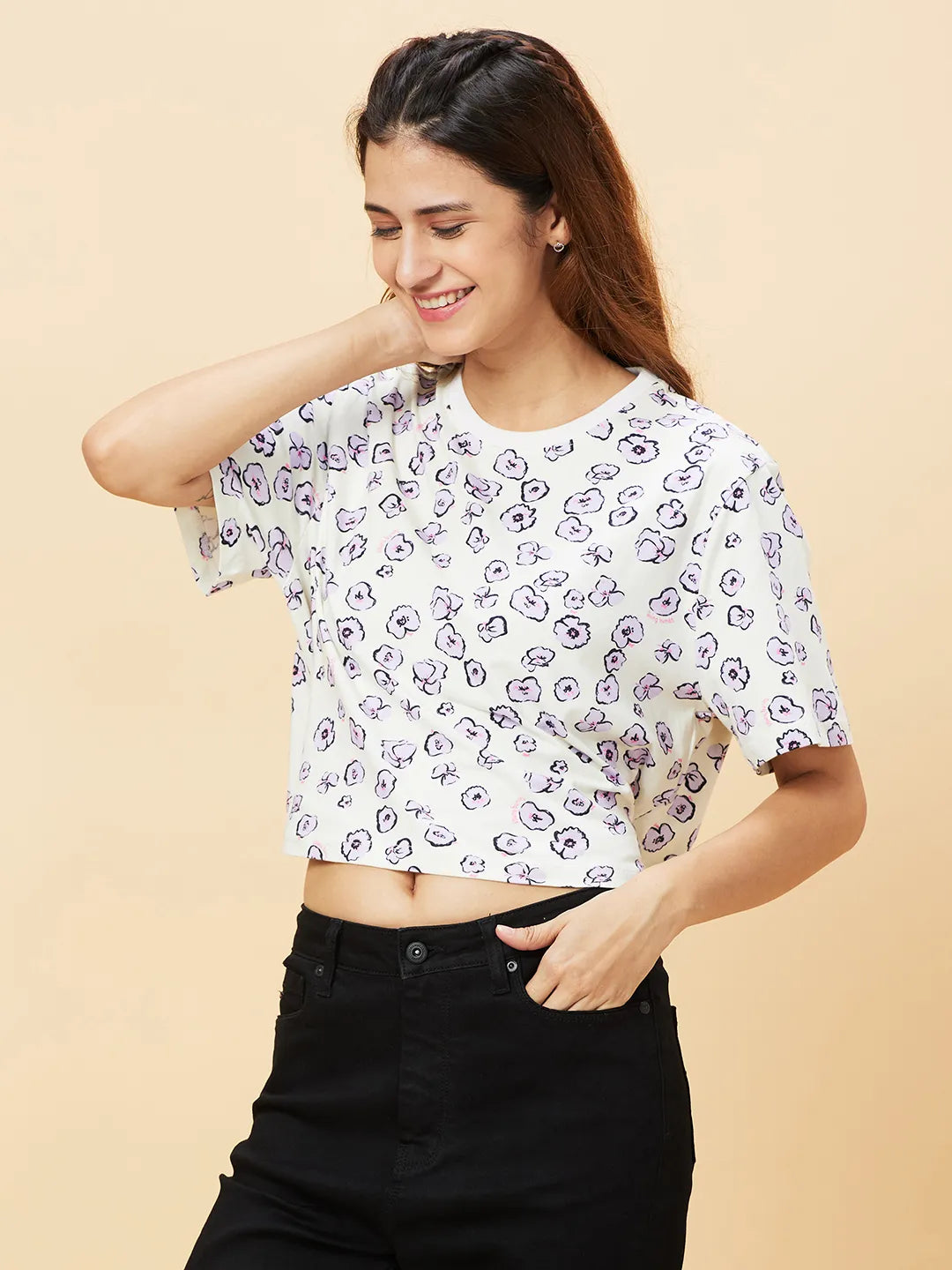 Being Human Clothingwomen Crew Neck Pastel Lilac