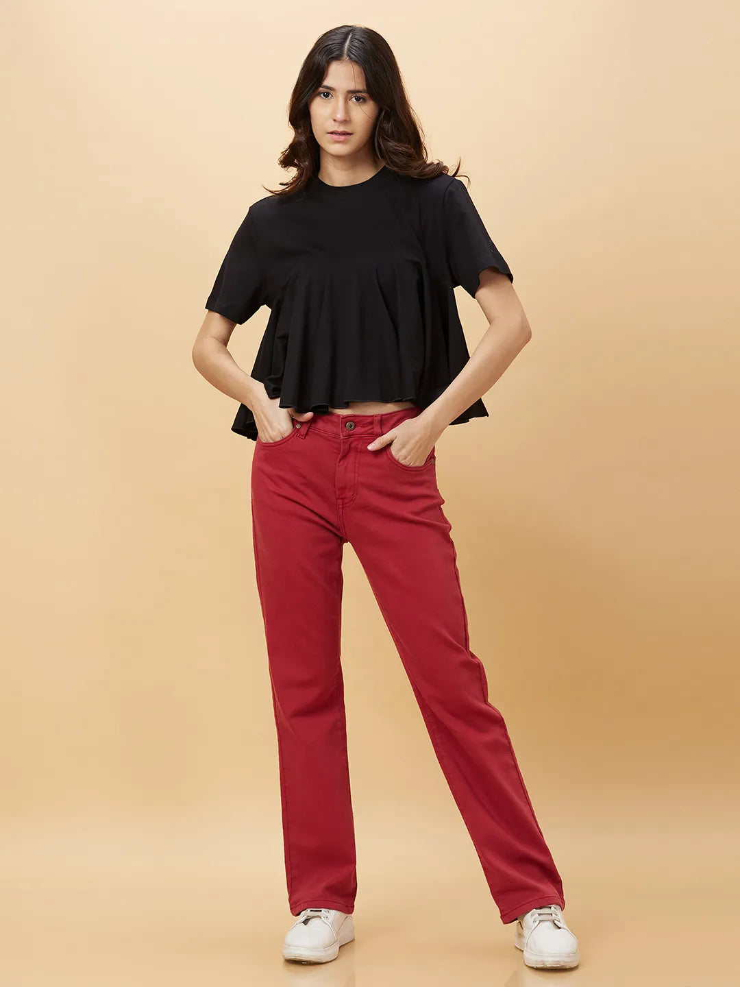 Being Human Clothing Womens-Top Crew Neck Black