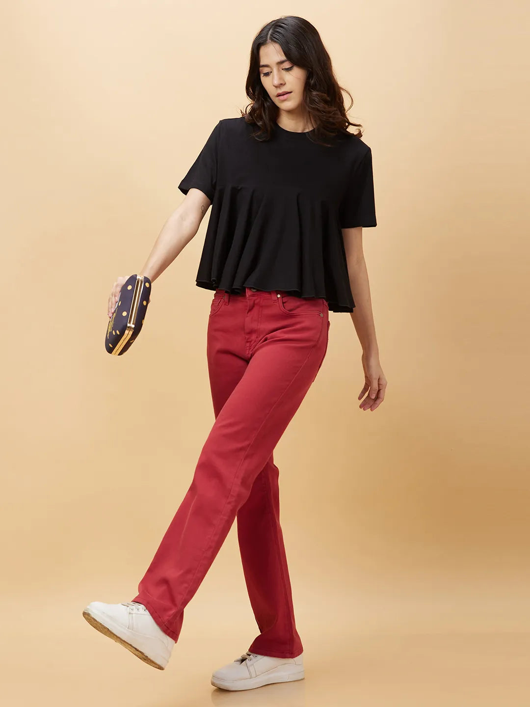 Being Human Clothing Womens-Top Crew Neck Black