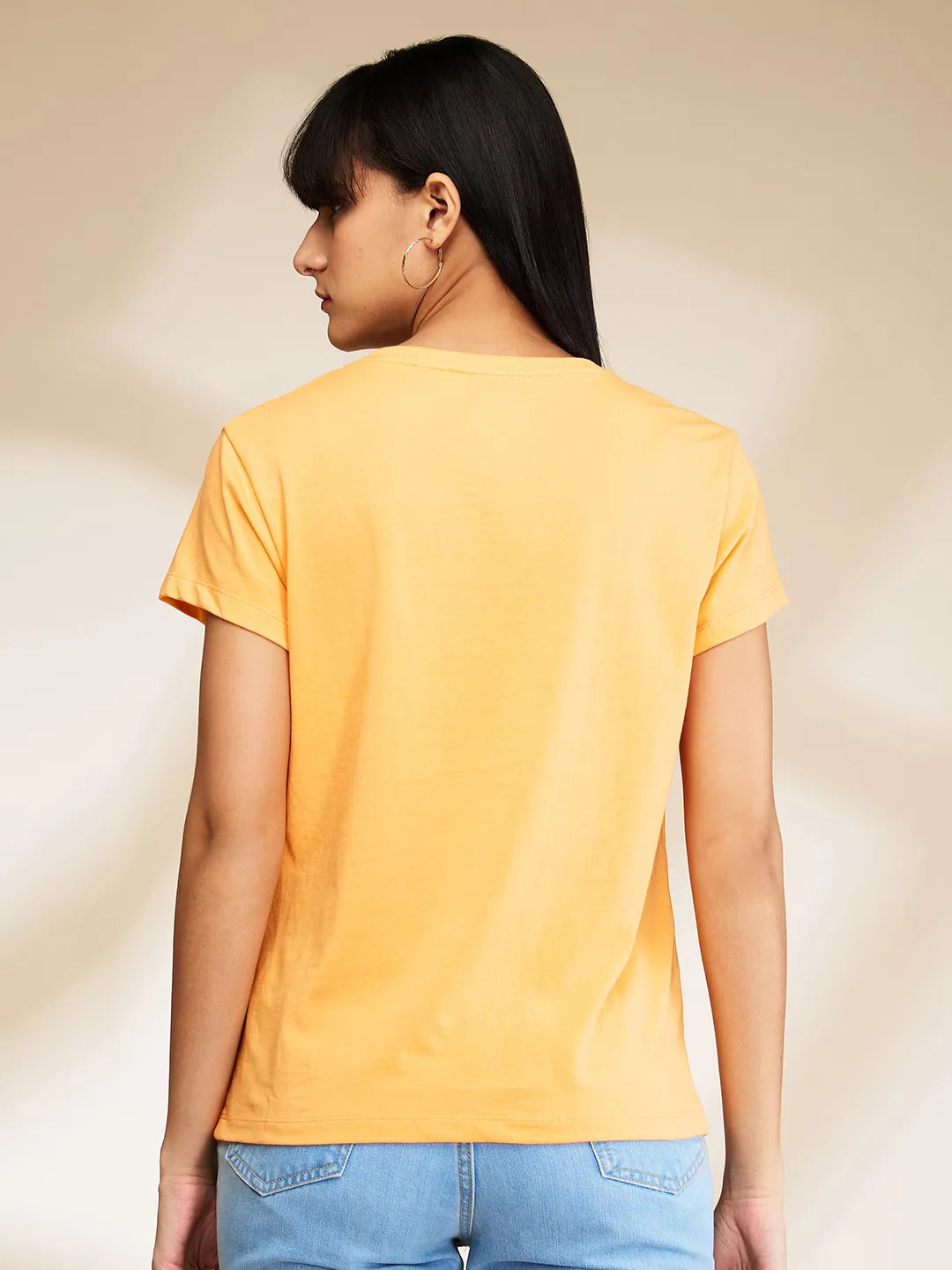 Being Human Clothing Womens-Top Crew Neck Orange