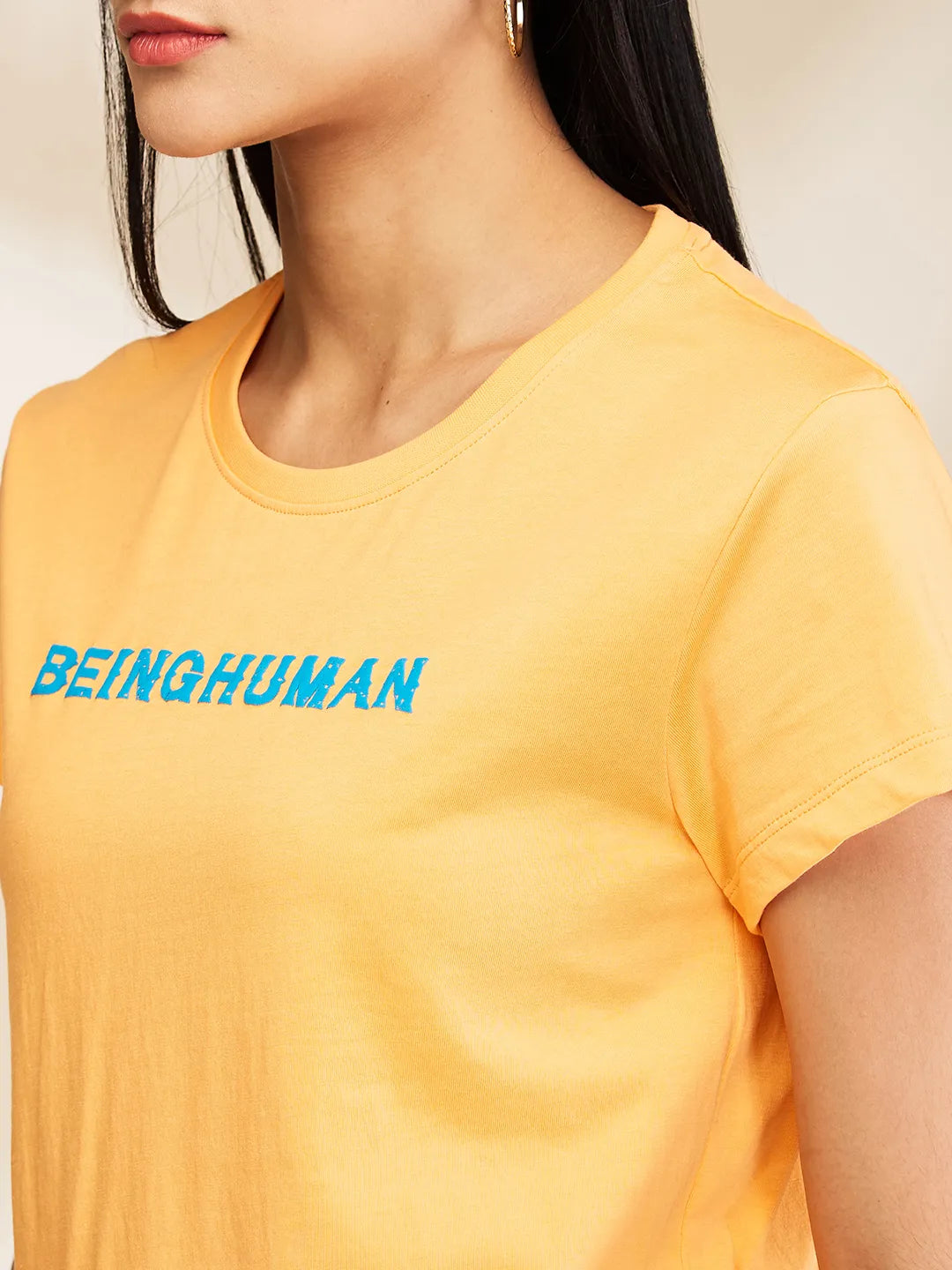 Being Human Clothing Womens-Top Crew Neck Orange