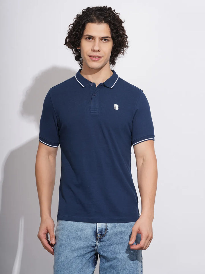 Navy Regular Fit Men's Polo T-Shirt