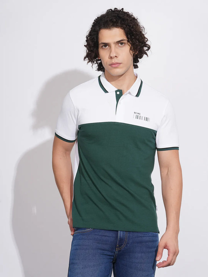 White Regular Fit Men's Polo T-Shirt