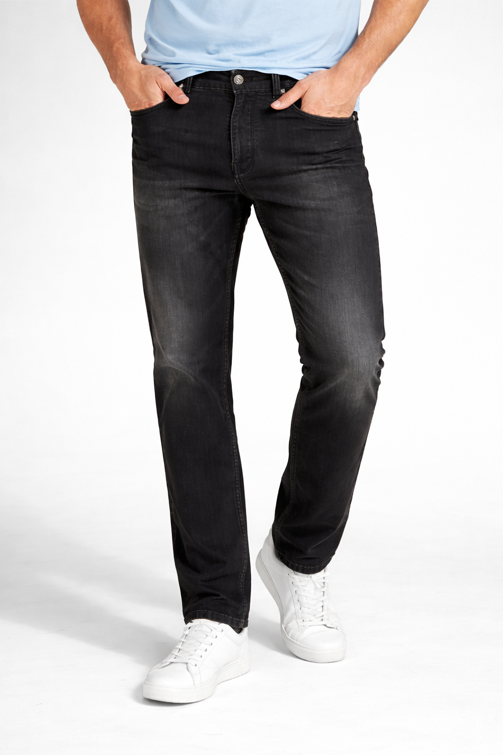 Black Anti Fit Denims For Men By Being Human Clothing
