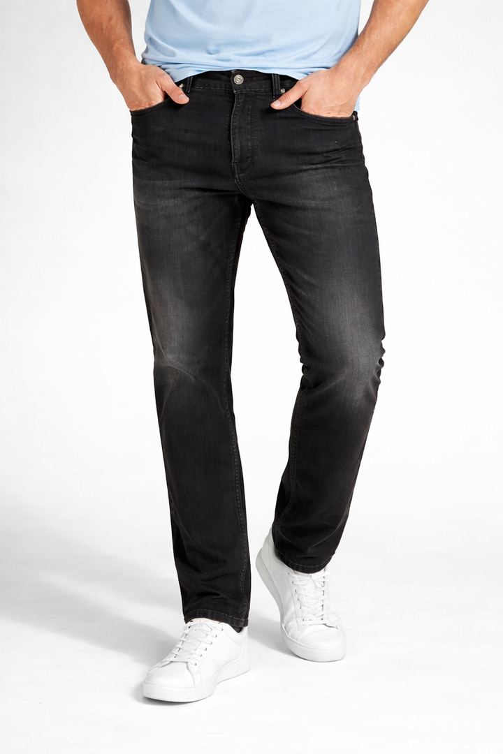 Black Anti Fit Denim for Men by Being Human Clothing