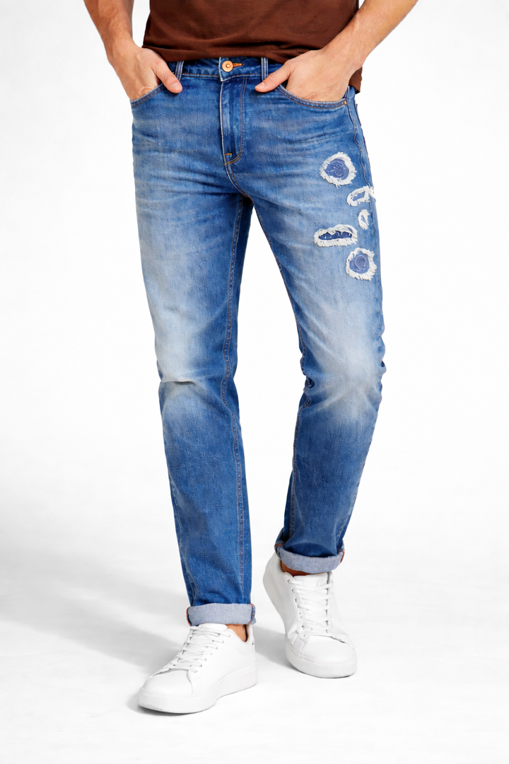 Blue Slim Fit  Denim for Men by Being Human Clothing