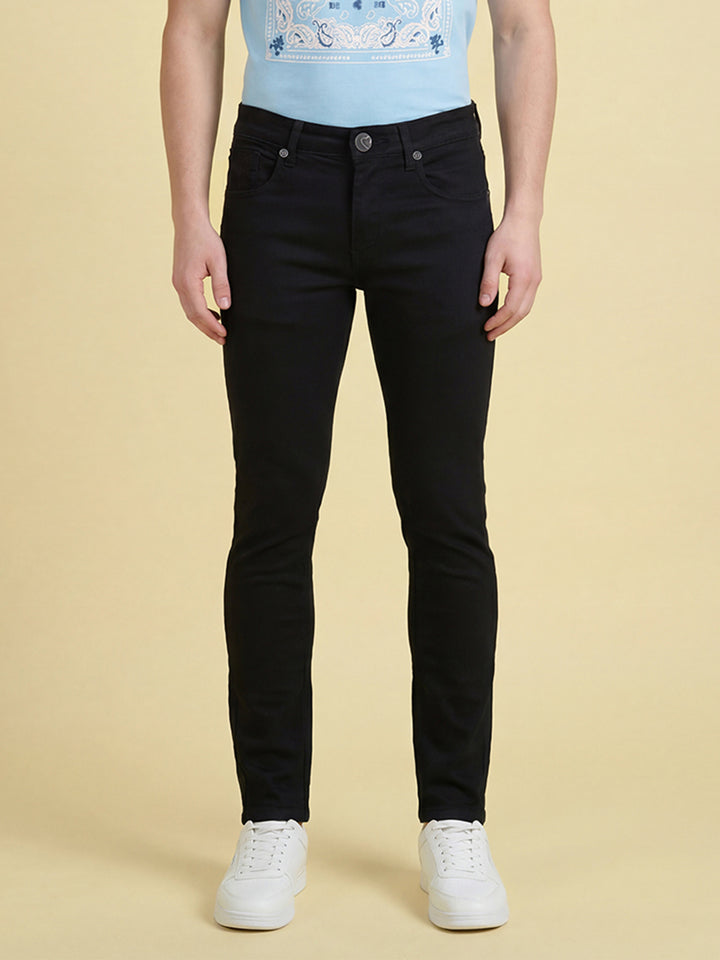Black Skinny Fit Denim for Men by Being Human Clothing