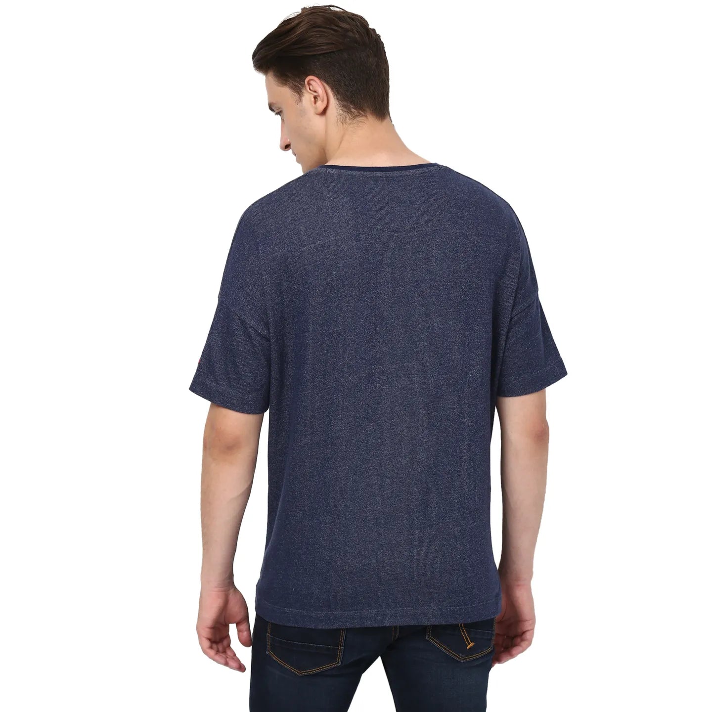 Being Human Clothing Men Regular Fit Crew Neck Sweatshirt-Mood Navy