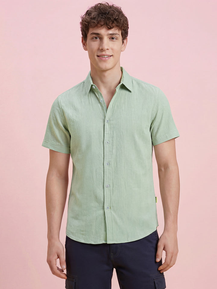 Sage Moderno Fit Men's Short Sleeves Casual Shirt Â 
