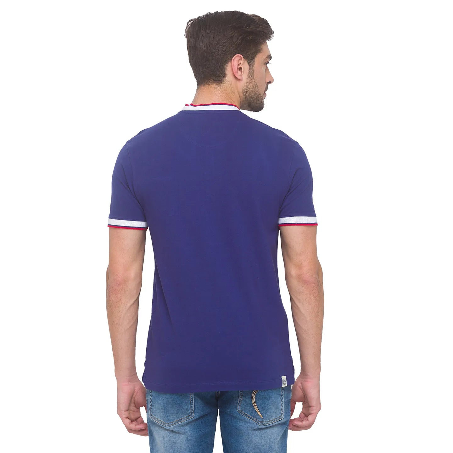 Being Human Clothing Men Regular Fit Polo Neck T-Shirts-Navy