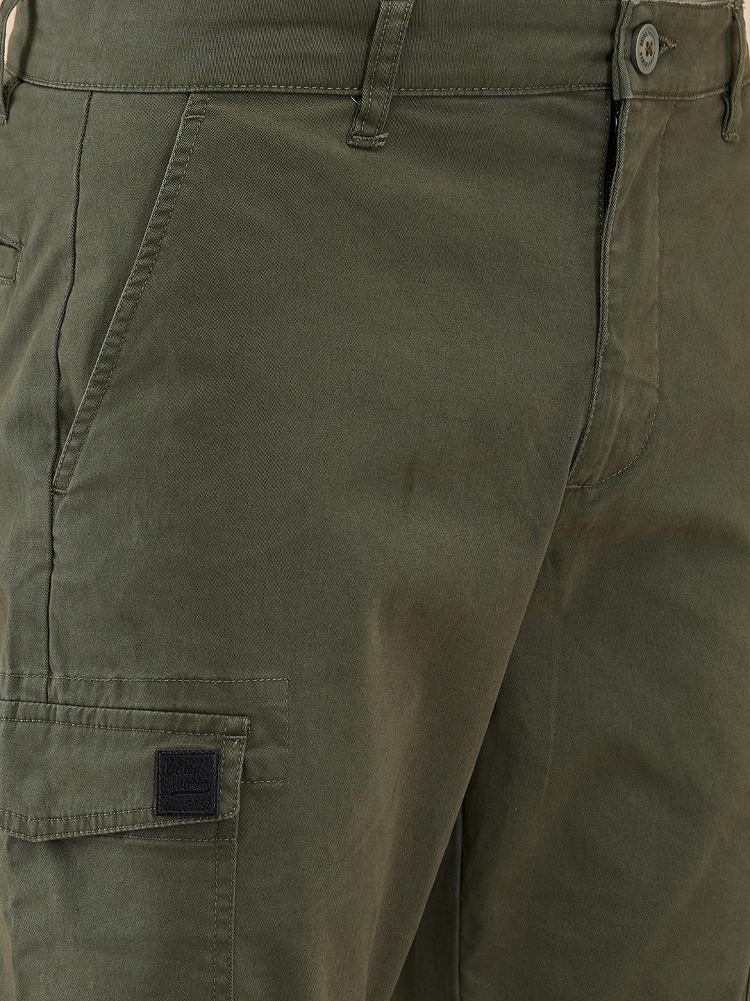 Military Green Easy Fit Cargo For Men By Being Human Clothing