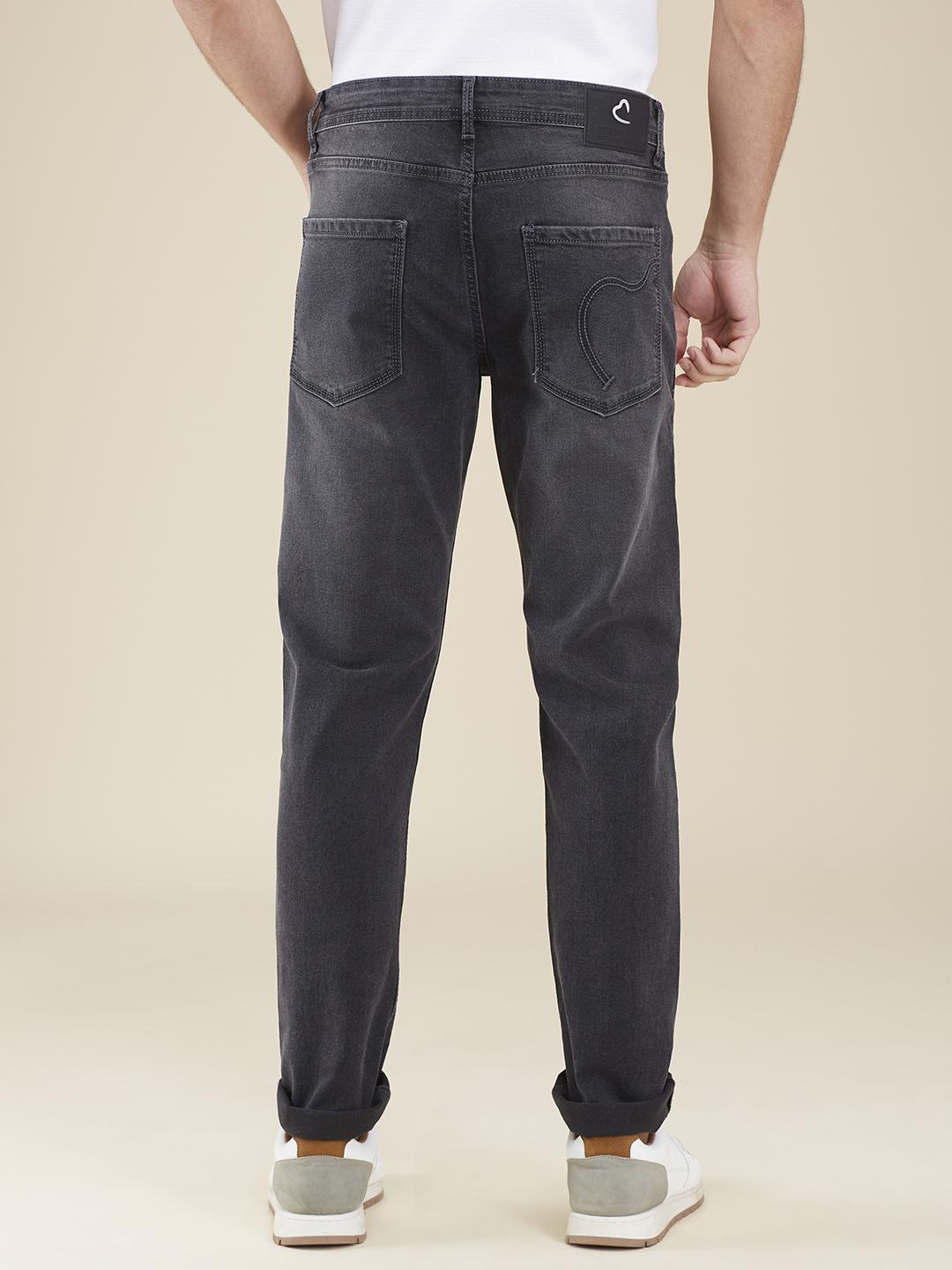 Grey Slim Fit Denims For Men By Being Human Clothing