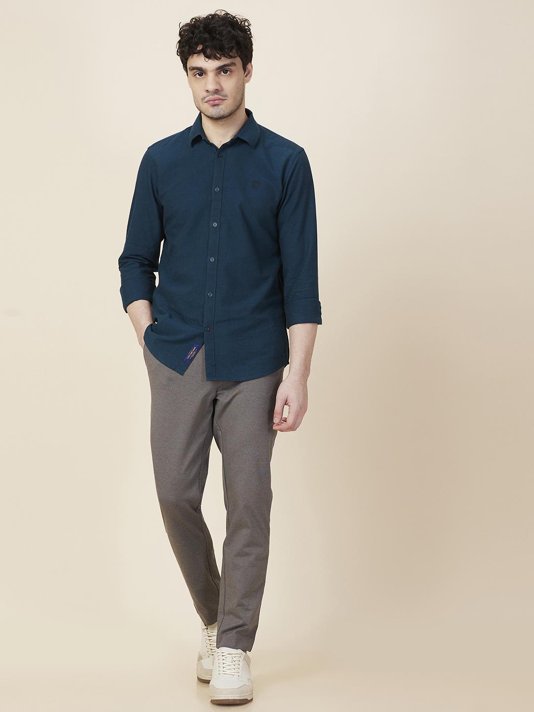 Grey Cropped Fit Chino For Men By Being Human Clothing