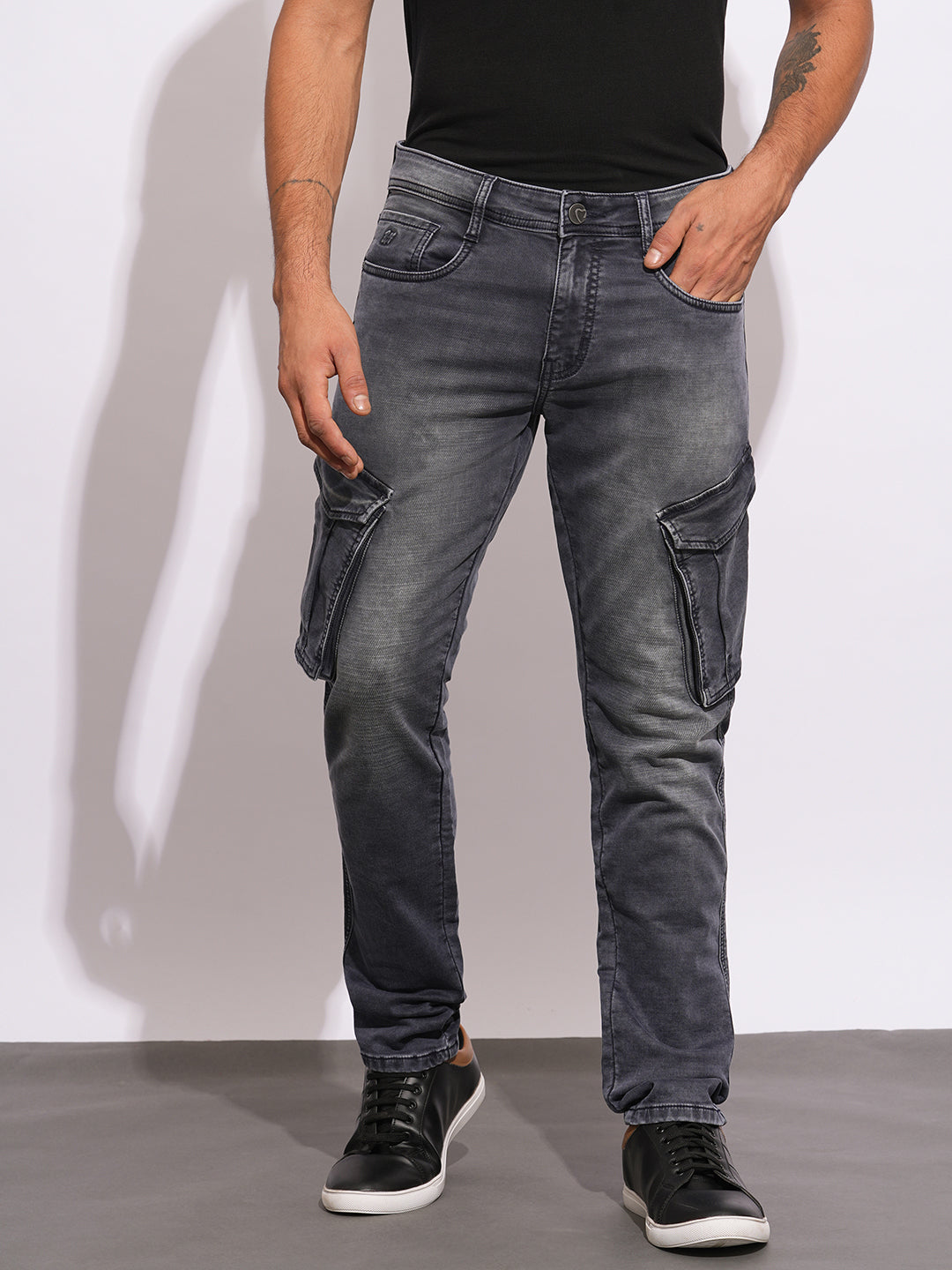 Navy Anti Fit Denims For Men By Being Human Clothing