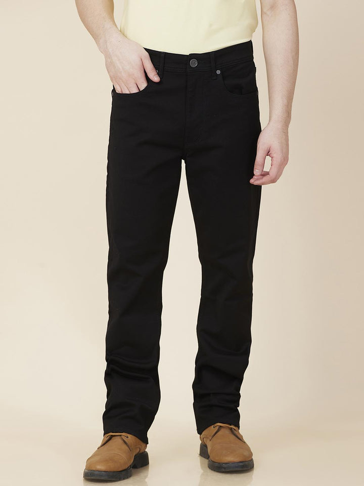 Black Berylium-Boot Cut Fit Denims for Men by Being Human Clothing