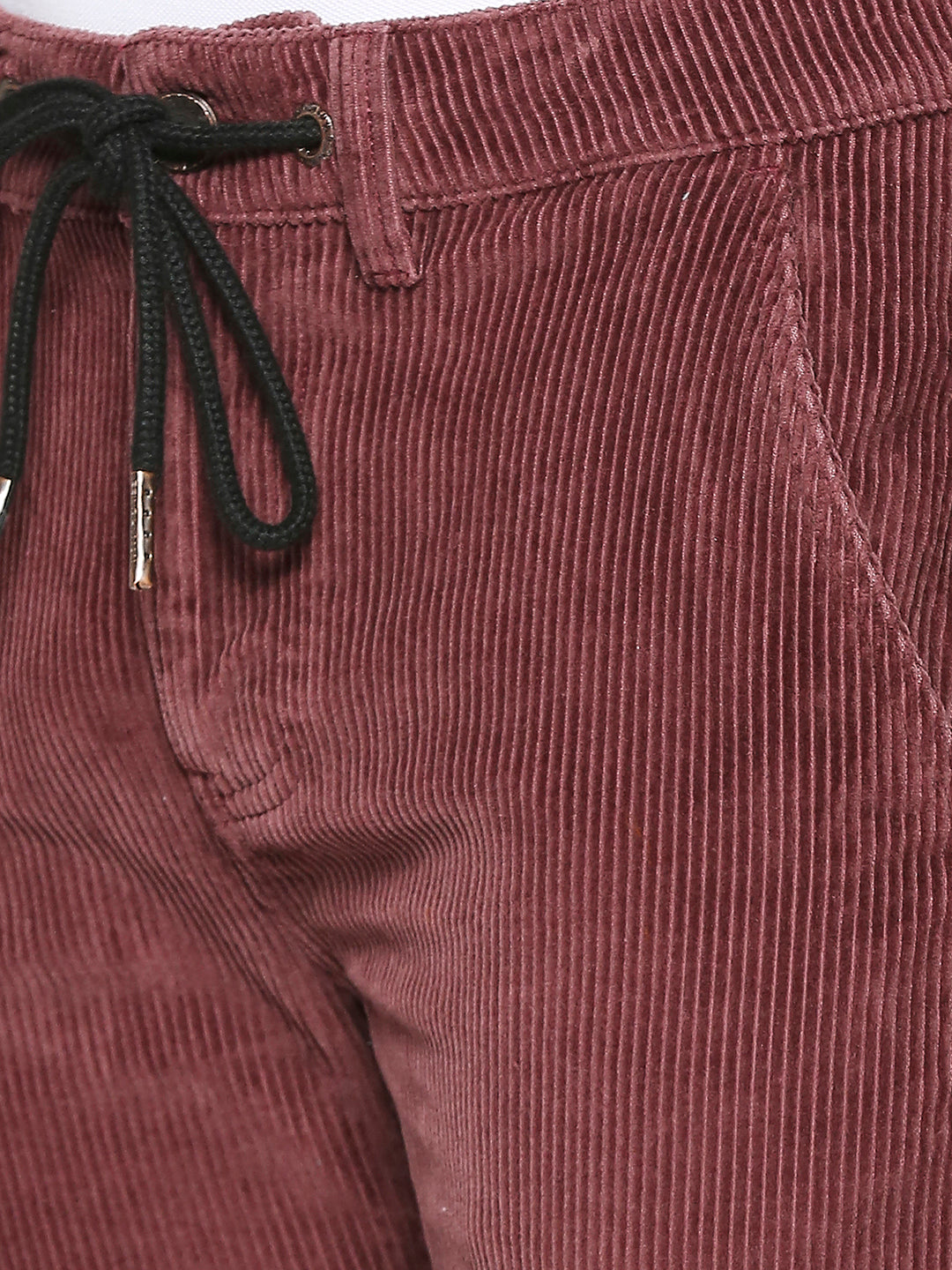 Maroon Slim Fit Joggers For Men By Being Human Clothing