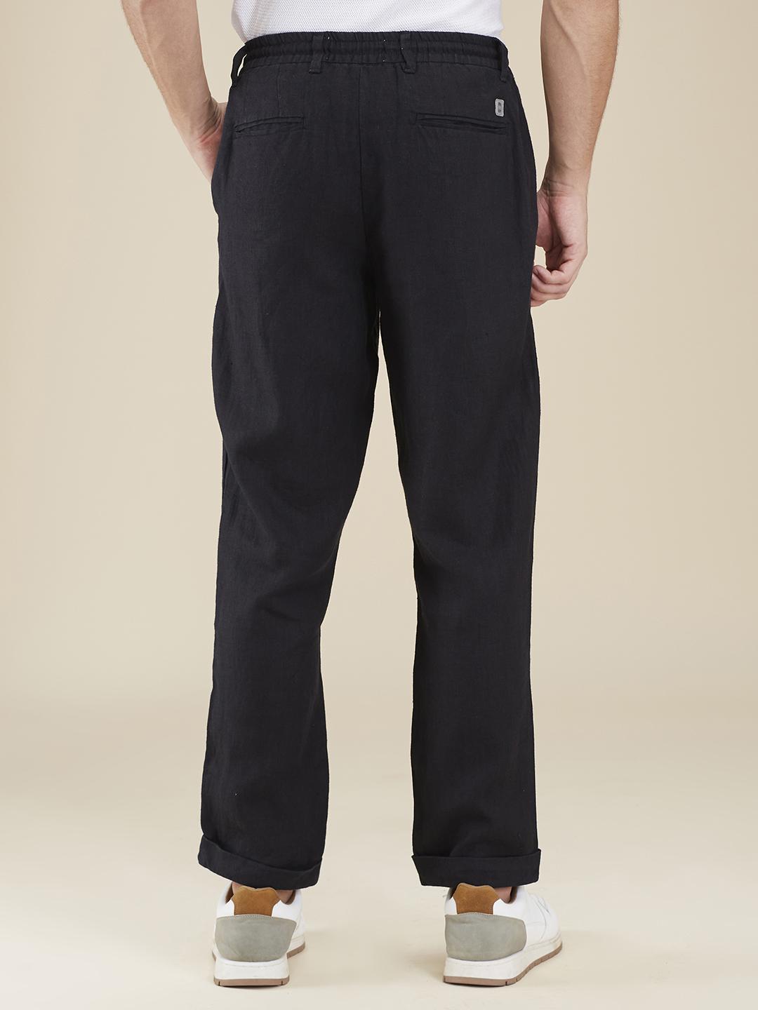 Black Regular Fit Joggers For Men By Being Human Clothing