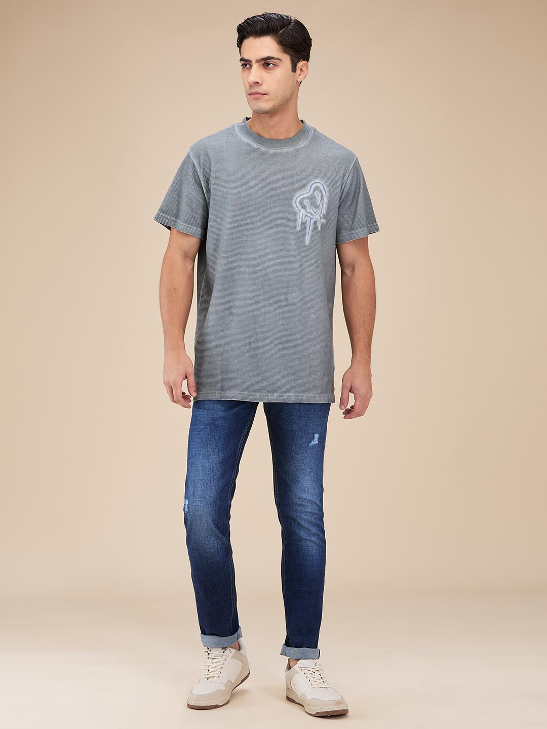 Blue Slim Fit Denims For Men By Being Human Clothing