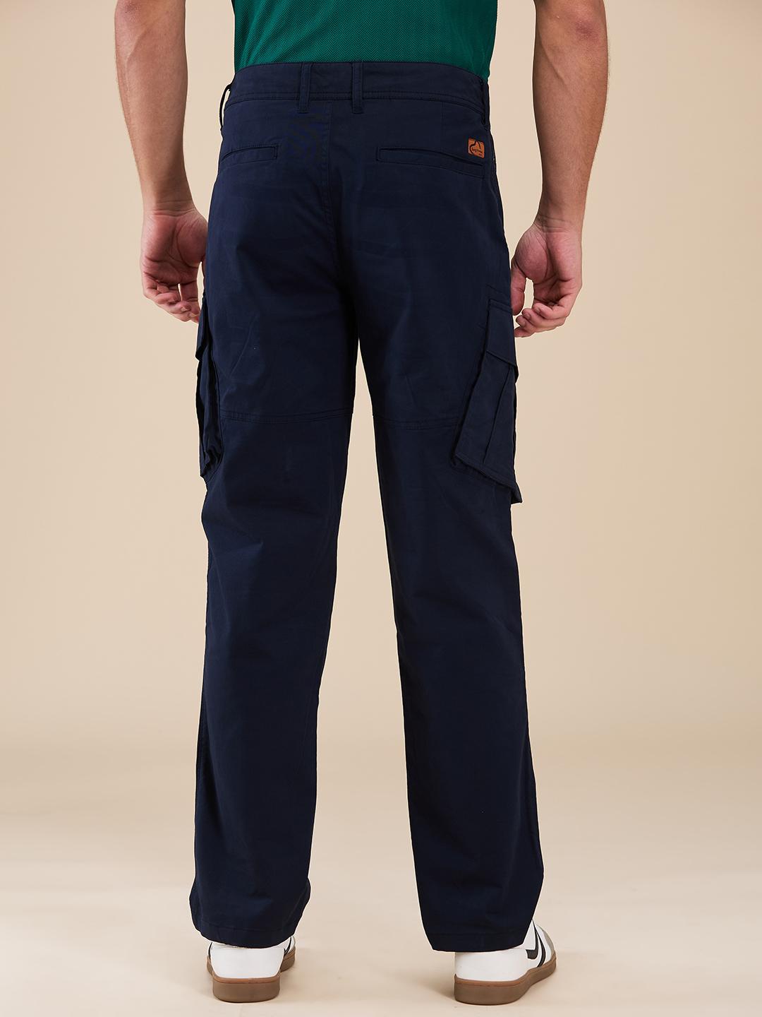 Navy Slim Fit Cargo For Men By Being Human Clothing