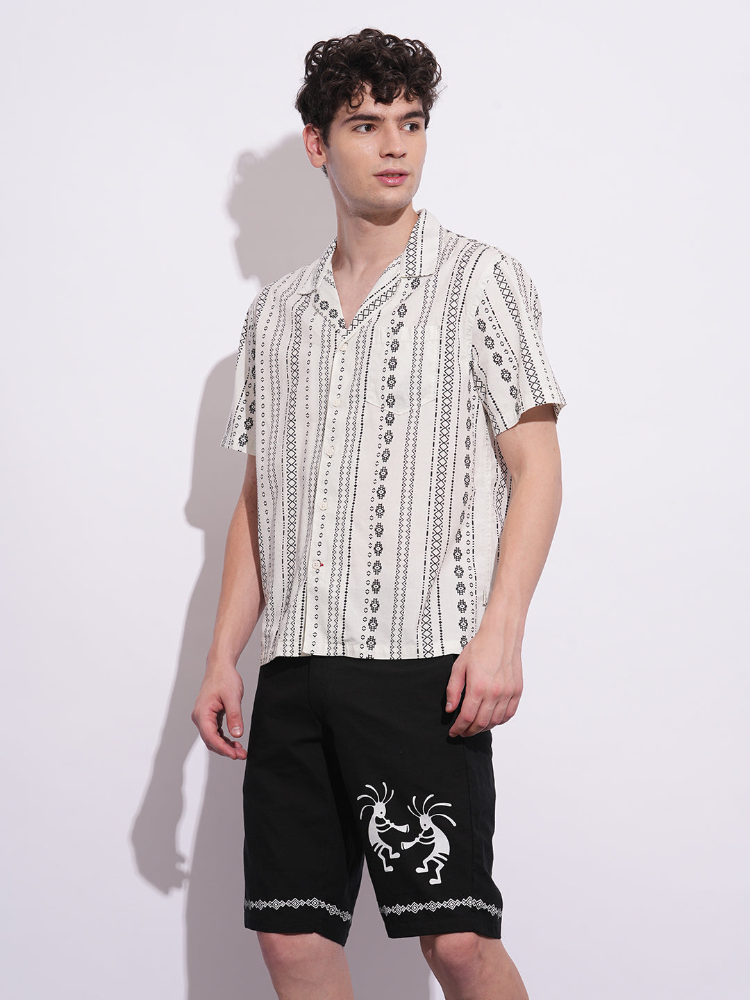 White Easy Fit Regular Collar Men's Shirt by Being Human Clothing